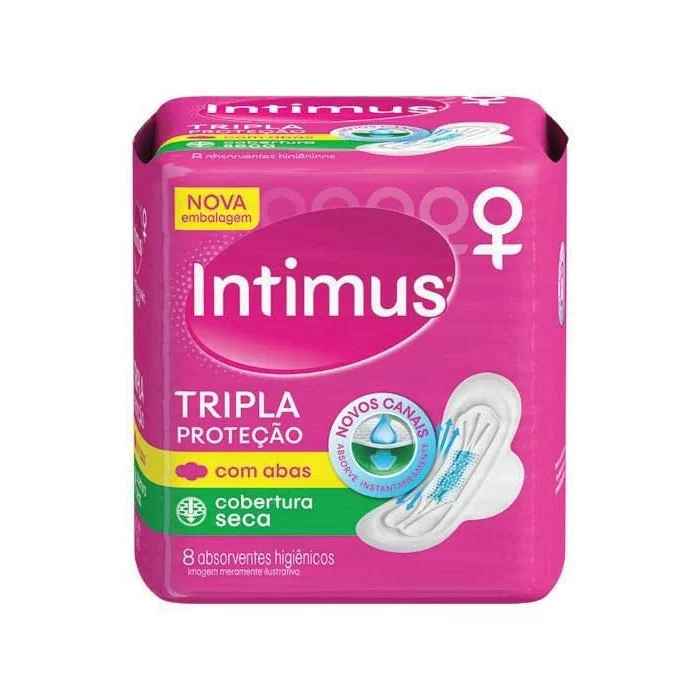 Absorvente Intimus Tripla Proteção Seca com Abas 8 Unidades